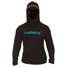 Camisa Bait Fishing Armadura Ice Hoodie Preta/Azul