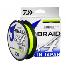 Linha Multifilamento Daiwa J-Braid X4U 40lb 0.29mm 135m (150Yds) Amarela